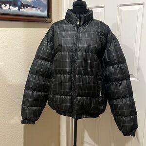 TEMPCO PUFFER JACKET, GRAY/BLACK, CHECKERED SIZE XL.